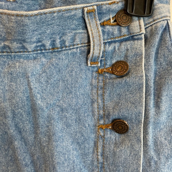 Vintage Lee Denim Skirt Faux Wrap Womens Size 10 - Picture 2 of 7